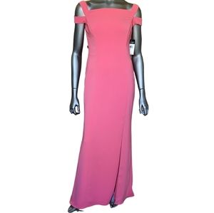 254B. Ralph Lauren Cherry Blossom Cold Shoulder Maxi Dress - Size 6 -
